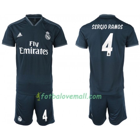Levné Real Madrid SERGIO RAMOS 4 Dětské Venkovní Fotbalové dresy 2018-2019 Krátký Rukáv